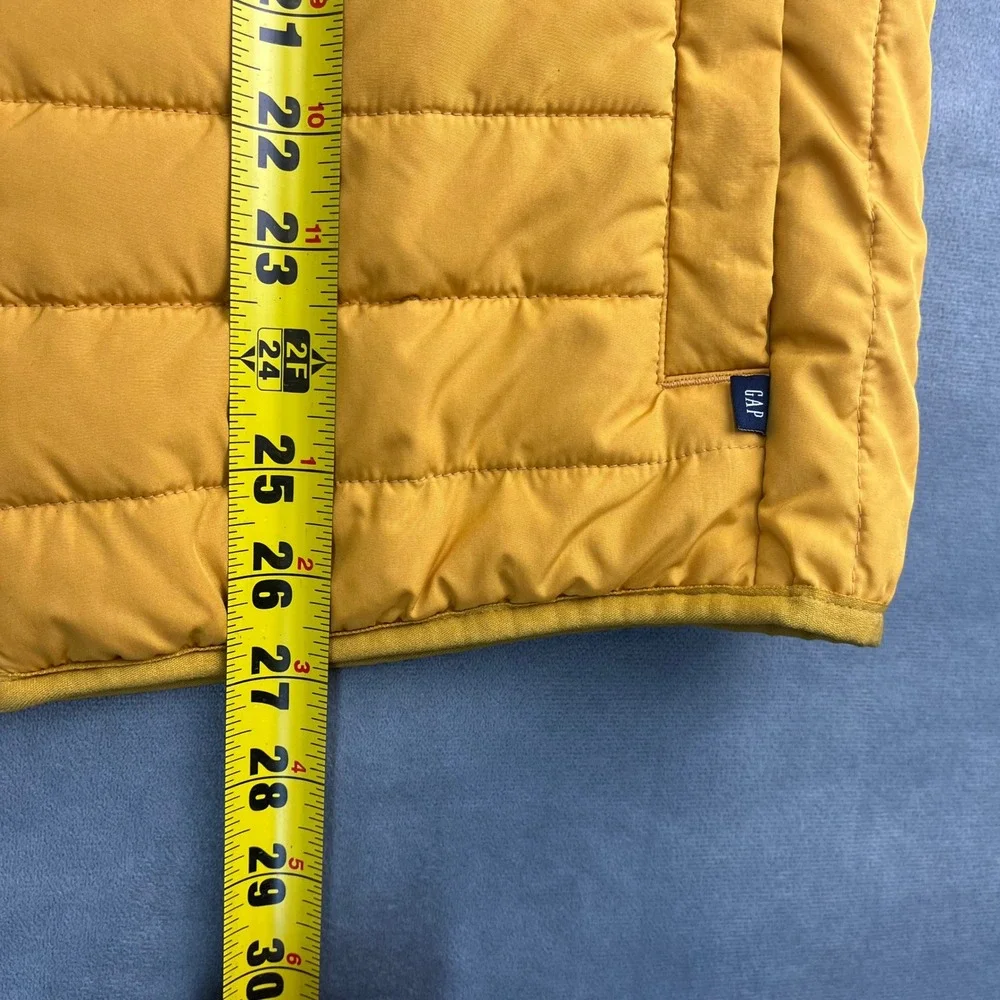 GAP Cold‎ Control Puffer Jacket Men's Size Small Navy Yellow Water Resistant